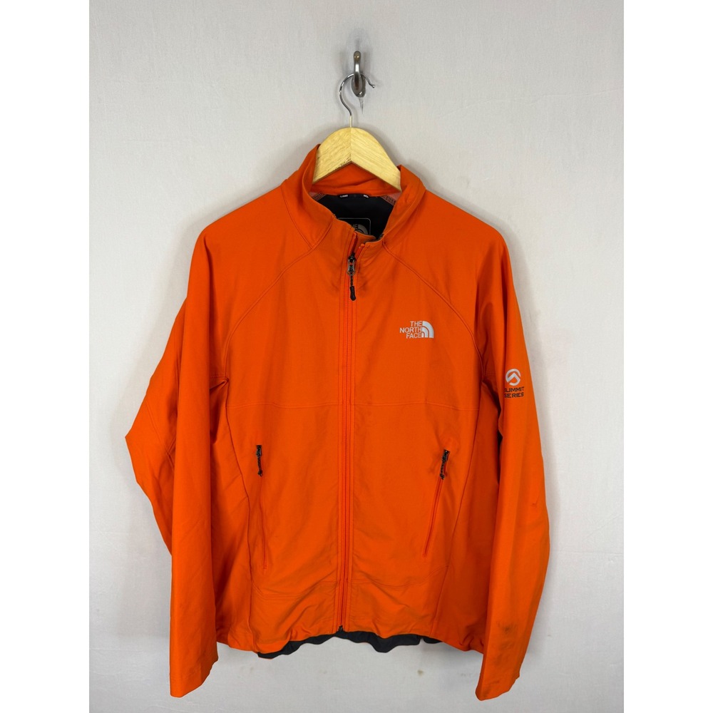 The North Face Summit Series Mens Orange Softshell Full Zip Jacket L Large - Picture 1 of 10